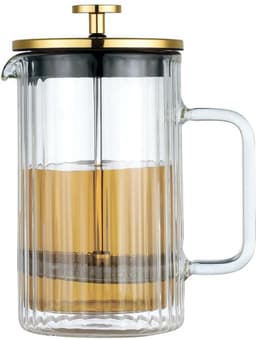 Klausberg Piston Koffie-/Thee Zetter - Glas - 0.6L - Theepress | theemaker| theezetter| French press voor koffie en thee — thumbnail 1
