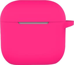 Hoesje - Geschikt voor Apple AirPods 4 - met Clip - Siliconen Hoes - Silicone Case Cover - Roze — thumbnail 1