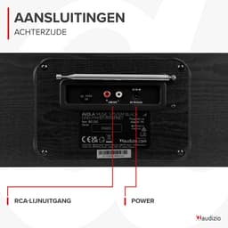 Internetradio - Audizio Avola alles-in-één radio met Bluetooth - DAB+/FM - CD speler - Zwart — thumbnail 5