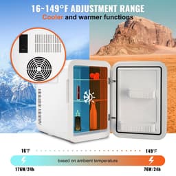 Vihes Mini koelkast - Vriescombinatie - Draagbaar - Touchscreen - Koeler - Koelbox - Voedsel - Drank - Camping - Home - Auto Gebruik - 20 Liter — thumbnail 3