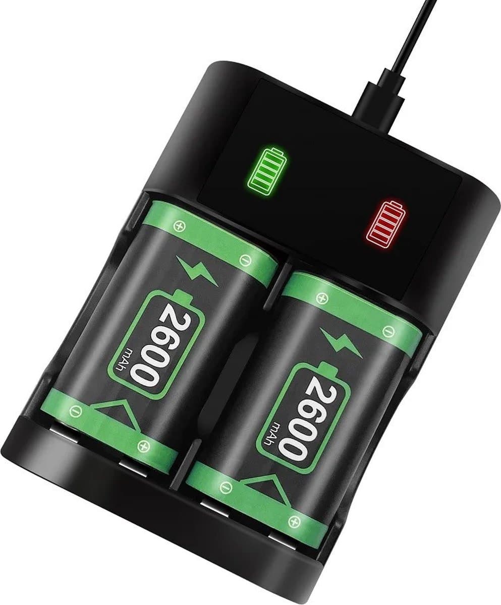 X-Box Oplaadstation - Controller Batterijen 2 stuks met oplader - Series X/S ONE X/S - Accu pack — afbeelding 1