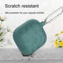 YONO Hoesje geschikt voor Airpods 4 - Case - Special Siliconen - Donkergroen — thumbnail 3