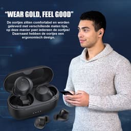 Golden Sound Oortjes draadloos - Draadloze oordopjes - Bluetooth oordopjes - Sport oordopjes - Active Noise Cancelling 32dB - 40 uur batterijduur - Geschikt voor alle smartphones & laptops — thumbnail 3