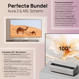 XGIMI Aura 2 met 100" ALR Scherm – 4K UST Laser Projector – Dolby Vision – 2300 ISO Lumen – Harman Kardon 4× 15 W – ISA 5.0 – IMAX Enhanced – Short Throw Technology — thumbnail 2