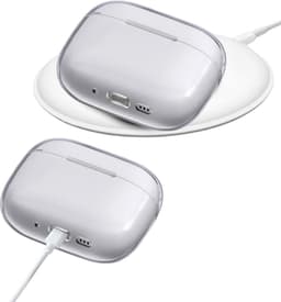 Hoesje geschikt voor Airpods 4 - Schokbestendig siliconen Case Silicone - Transparant — thumbnail 3