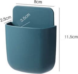 Afstandsbediening Houder - 6 Stuks - Opbergdoos voor wandmontage - Remote Controll Holder - organizer aan de muur - Muurhouder - Telefoonhouder stopcontact - Telefoon wandhouder - ABS - Zelfklevende - wand organizer - 3 x 9 x 11,5 cm — thumbnail 5
