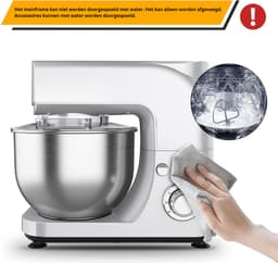 White-Label® Mixer met Mengkom - Keukenmachine - Keukenrobot - Wit — thumbnail 4