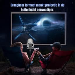 Core® Draagbare beamer - Beamer - Projector - Mini Beamer - Wit - ‎17cm x 10cm x 17cm — thumbnail 5
