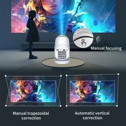 D&A Projector - Beamer - Video - LED Projector - 1080 P - HDMI USB - Draagbare Mini Projector - Mini Beamer - Bioscoop - Wit — thumbnail 4