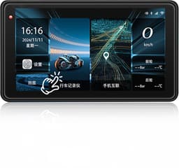 Motorfiets GPS-navigatiescherm met 1080p dashcam voor en achter, 5 inch IP68 waterdicht touchscreen, Bluetooth-audio-ontvanger, ondersteuning voor 5G wifi handsfree bellen, GPS-tracking, bandenspanningscontrole — thumbnail 5