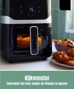 SVN® Mini Airfryer - Airfryer - Heteluchtfriteuse - Compact - Zwart - 32cm x 25cm x 31cm — thumbnail 4