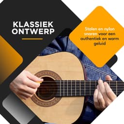 Finesse Akoestische Gitaar - met Videocursus - Nylon Snaren - Klassieke Gitaar - Spaanse Gitaar - Kind - Volwassenen - Naturel — thumbnail 2