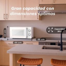 Magnetron met grill - Compacte oven - Snelle maaltijden - Veelzijdige kookopties - 20 liter inhoud - Wit — thumbnail 5