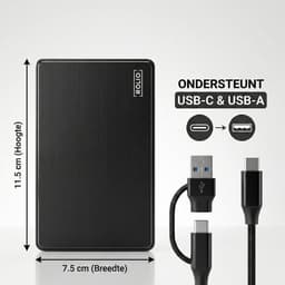 Rolio Externe Harde Schijf - USB 3.1 en USB C - 1Gbps snelheid - 750GB Opslag — thumbnail 2