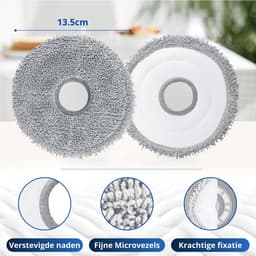 10 stuks Dweilpads - Geschikt voor Dreame L10s Ultra, L10 Ultra, L10 Prime, L10s Pro, L20 Ultra, L40 Ultra, L40 Pro, X40 Ultra, X50 Ultra, Xiaomi X10 / X20, Roborock Qrevo S5V, Qrevo Curv - Robotstofzuiger Onderdelen en Accessoires — thumbnail 5