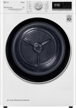 LG RH90V5AV6N 9kg Warmtepomp Droger Wit | Eco Hybrid™ | Allergy Care™ | Zelfreinigende condensor — thumbnail 1