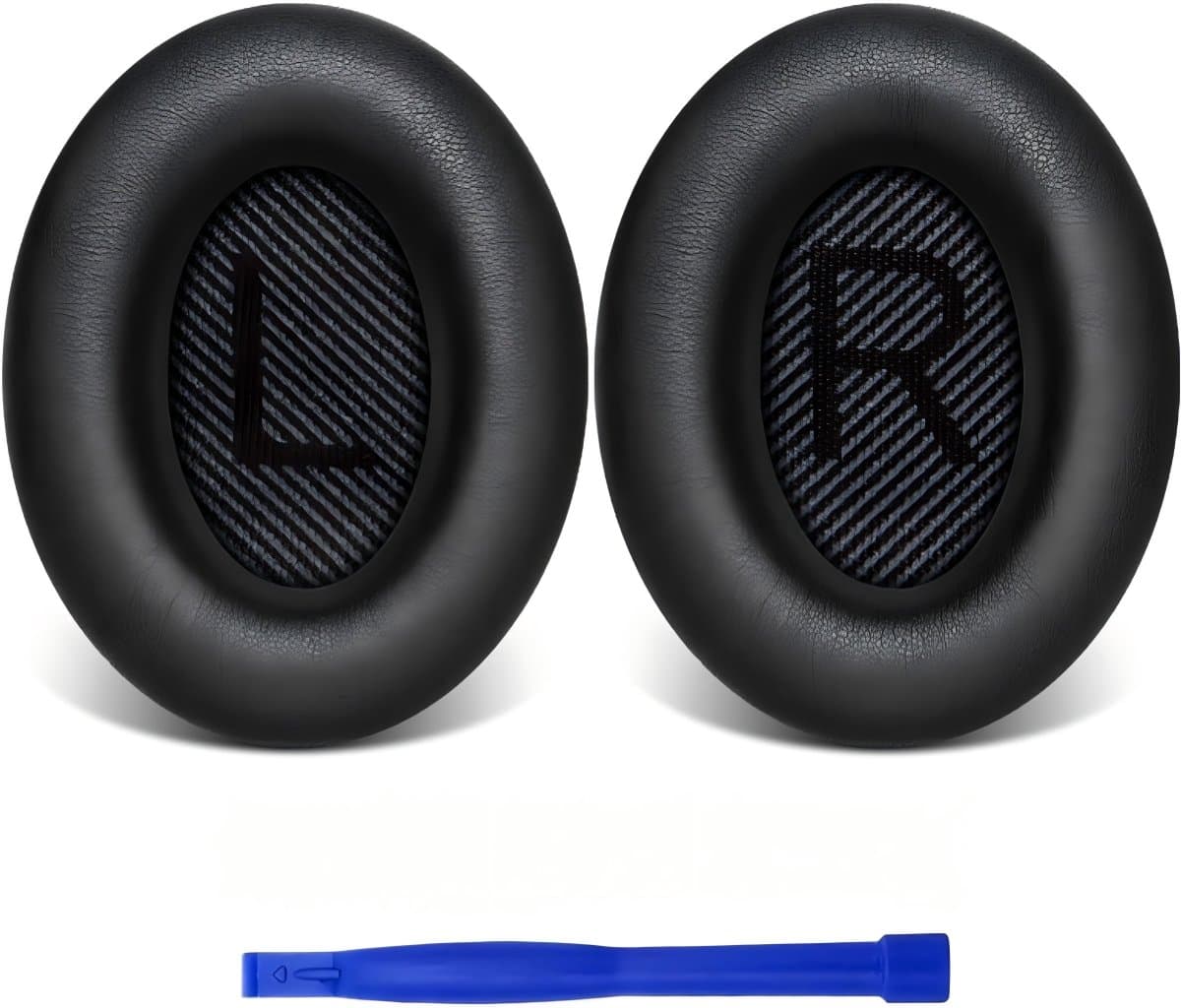 Lederen Set Oorkussens Geschikt Voor Bose Koptelefoon QuietComfort 35, QC35/QC35II/QC25/QC15/Soundtrue/Soundlink Around-Ear II AE2 headphones, Vervangende Kussens Voor Hoofdtelefoon - Zwart - 1 Paar — afbeelding 1