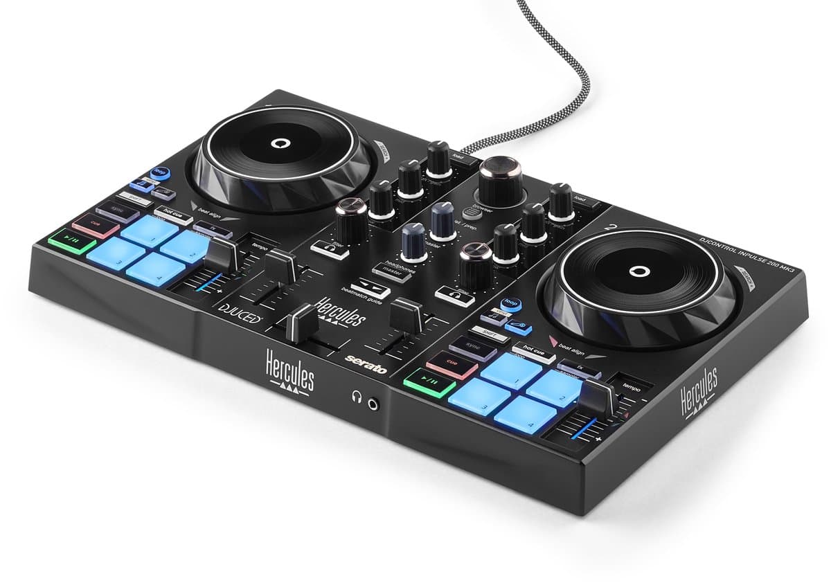 Hercules DJControl Inpulse 200 MK3 – Ideale DJ-controller om met DJ-en te beginnen – Software en tutorials inbegrepen – Spotify en Apple Music streamen met Serato DJ Lite — afbeelding 1