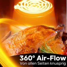 Airfryer 5 Liter met 8 Programma's en LED Display Zwart RVS — thumbnail 3