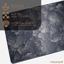 Muismat xxl - Cloud Obsidian - Gaming - 900 x 400 x 3 mm - Antislip — thumbnail 3