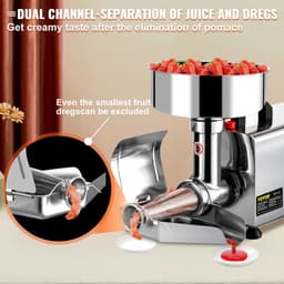 Cellista Elektrische Tomatenzeef - tomaten pureerder - tomaat - 370W - 90-160 kg/u Capaciteit - RVS 304 - Commerciële Kwaliteit - tomatenpasser - voedselzeef - passeermachine — thumbnail 5