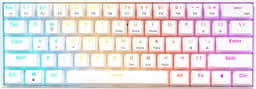 Furycube A61K - Mechanisch Gaming Toetsenbord - 61 Toetsen - Regenboogverlichting - Bedraad - Wit — thumbnail 1