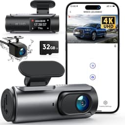 Nexvo® Dashcam voor Auto Voor en Achter - Dashcam - Grijs - 8cm x 4cm x 5cm — thumbnail 1