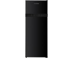 Heinner HF-H2206BKE++ Koel-vriescombinatie 206 L – LED-verlichting – Omkeerbare Deur – Instelbare Thermostaat – Zwart – 5 Jaar Garantie