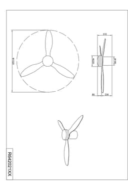 REALITY GÖTEBORG - Ventilator - Zwart mat - incl. 1x SMD 20 W - Afstandsbediening - Geintegreerde dimmer - Traploos instelbare lichtkleur - Dimbaar met schakelaar - Niet externe dimbaar - Geheugenfunctie - Zomer- en wintermodus - 6 snelheidsniveaus — thumbnail 4