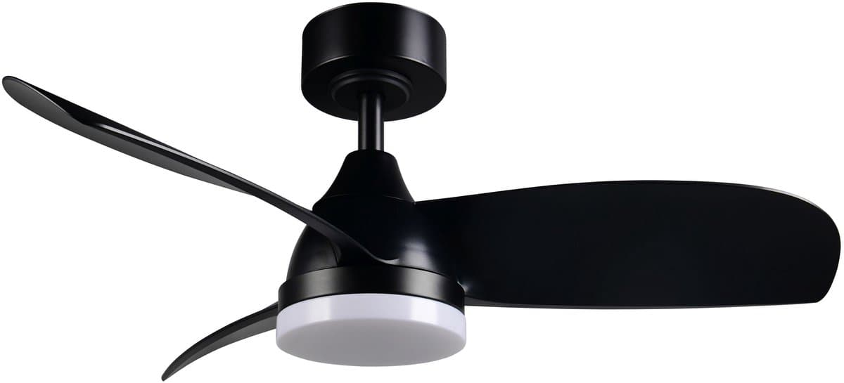 REALITY HELSINKI - Ventilator - Zwart mat - incl. 1x SMD 20 W - Afstandsbediening - Geintegreerde dimmer - Traploos instelbare lichtkleur - Dimbaar met schakelaar - Niet externe dimbaar - Geheugenfunctie - Zomer- en wintermodus - 6 snelheidsniveaus — afbeelding 1