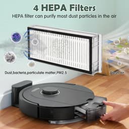 20 stuks Accessoires geschikt voor Roborock Q5 Pro/Q5 Pro+/Q8 Max+/Q8 Max Stofzuiger,2 Hoofdborstels,4 HEPA-Filters,6 Dweilen,6 Zijborstels,1 Borstel,1 Schroevendraaier Vervangende Onderdelenset — thumbnail 2