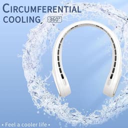 Nekventilator Draagbare Persoonlijke Ventilator - 4000mAh Sterke Wind - 360° Koeling Geen Haarophoping - Snel opladen Lange Gebruiksduur - voor Dames, Mannen - Zwart - 1 Stuk — thumbnail 3