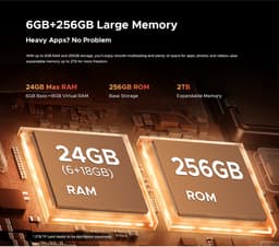 DOOGEE Fire 3 Ultra Robuuste Smartphone - 24 GB RAM - 256 GB ROM - 8350 mAh - 5,5 inch - Android 15 - IP68/IP69K Outdoor telefoon - Face ID - OTG - NFC - Zwart — thumbnail 2