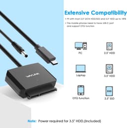 USB C naar SATA III Adapterkabel voor Externe Harde Schijven — thumbnail 3