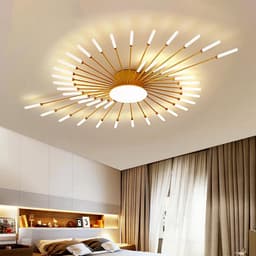 Moderne Dimmedbare LED Plafondlamp Goud/Zwart Design met Afstandsbediening — thumbnail 5