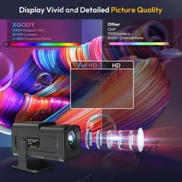 Flolife - Projector - Beamer - Smart HD LED - 5G WiFi - Bluetooth - 12000L - HDMI - USB - Android - Home Theater — thumbnail 2