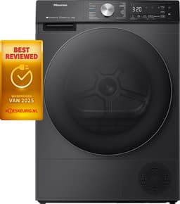 Hisense 5S Serie DH5S102BB - Wasdroger met Energielabel C - Warmtepompdroger - 10kg - ConnectLife - Basket Dry — thumbnail 1