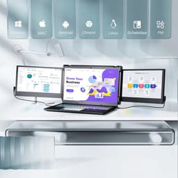 Florixa® Krachtige en Professionele Portable Monitor Pro 2024 - Full HD - 13” / 16.5” Tri-Screen - Laptop Scherm Uitbreider - Zwart - ‎23cm x 33cm x 3cm — thumbnail 4