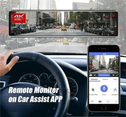 Dashcam – Autocamera – Achteruitkijkspiegel – DVR – Auto Beveiliging – 12 Inch 4K Scherm – GPS Tracking – G-Sensor — thumbnail 5