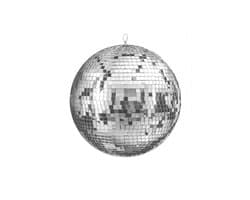 KIMU® Discobal zonder Motor Ø 40 cm Professioneel - Discobol Groot Zilver Spiegeltjes 10x10mm - Spiegelbol Disco Bal Bol - Feest Feestje Discolamp Decoratie Glitterbol Planeet Festival