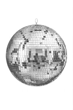 KIMU® Discobal zonder Motor Ø 40 cm Professioneel - Discobol Groot Zilver Spiegeltjes 10x10mm - Spiegelbol Disco Bal Bol - Feest Feestje Discolamp Decoratie Glitterbol Planeet Festival — thumbnail 1