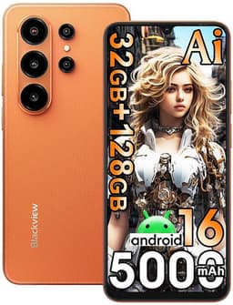 Smartphone Blackview WAVE 10 - 32 GB RAM + 128 GB ROM - Android 16 - 6,88 in - 5000mAh - 4G Dual SIM - 32 MP AI-camera - WiFi 5 - GPS - OTG - Oranje — thumbnail 1