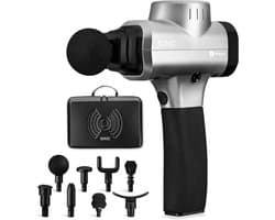 Massagepistool met 8 massagehoofden en 5 snelheidsinstellingen voor diepe weefselmassage