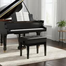 SONGMICS - Kruk - Pianokruk - In hoogte verstelbare Pianobank - Verborgen Opbergruimte - Comfortabel Gestoffeerd — thumbnail 5