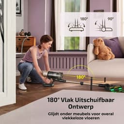 Steelstofzuiger Draadloos - Kruimeldief - Stofzuiger 50kPa zuigkracht - Zonder zak op accu - CleanDetect — thumbnail 2