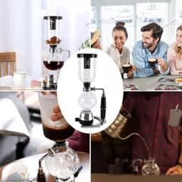 Sifon Koffiezetapparaat met Roestvrijstalen Basis - Handgebrouwen Koffie - Hete Theemaker — thumbnail 4