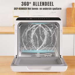 REN® Mini Vaatwasser - Vaatwasser - Tafelvaatwasser - Wit - 43cm x 43cm x 46cm — thumbnail 4