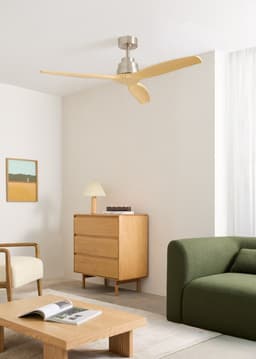 CREATE - Stille plafondventilator van 40 W met technische ABS-bladen, verkrijgbaar in verschillende maten - M - Geen licht - Controller voor wandmontage - WIND STYLANCE — thumbnail 4