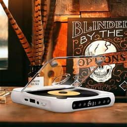 CD Speler - Draagbare Bluetooth - cd-speler - Ondersteunt MP3/WMA - met USB-C- snelladen – Ultradun en compact - formaten – Geschikt voor zowel reizen als thuisgebruik – Zwart — thumbnail 4