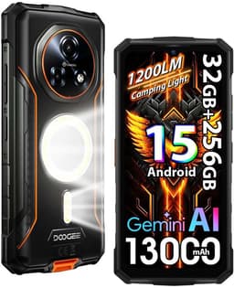 DOOGEE Fire 5 Ultra Robuuste Smartphone - 36GB RAM 256GB ROM - Gemini AI - 13000 mAh - IP68/IP69K Outdoor telefoon - 6,6 inch 90 Hz - Android 16 - NFC GPS - Oranje — thumbnail 1